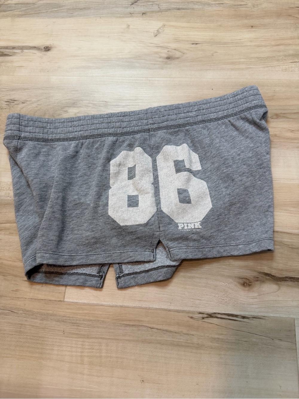 Y2K PINK Victoria's Secret Gray 86 Logo Shorts